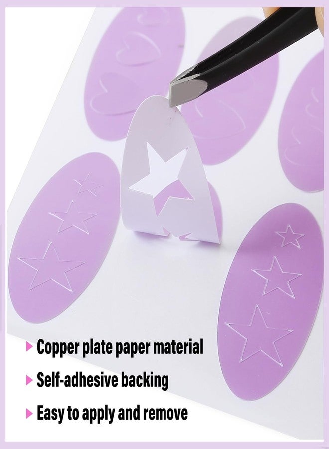 GEUUFEA 4 Sheets Eyeliner Stencil Stickers, Star Eye Winged and Smokey Eyeshadow Applicators Shaper Tool, Makeup Stencils Stickers for All Eye Shapes - Image 3